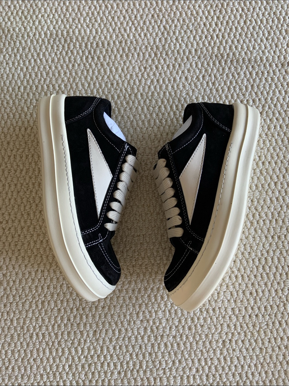 Black & White Platform Athletic Sneakers for Women